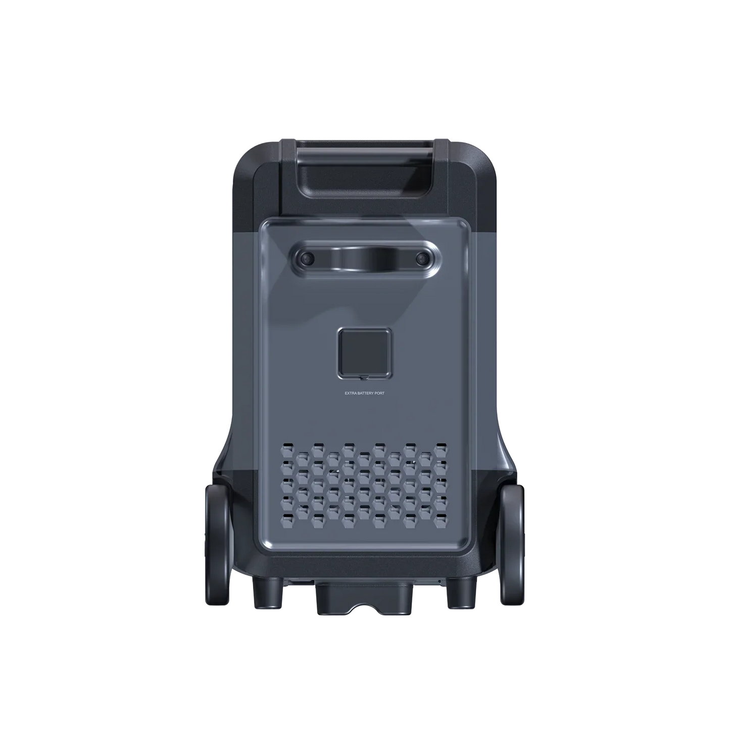 ABOK Ark3600 rear product view showing the expansion battery connection port and ventilation grille.
