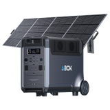 ABOK Ark3600 EU-spec portable power station with a 400W foldable solar panel.