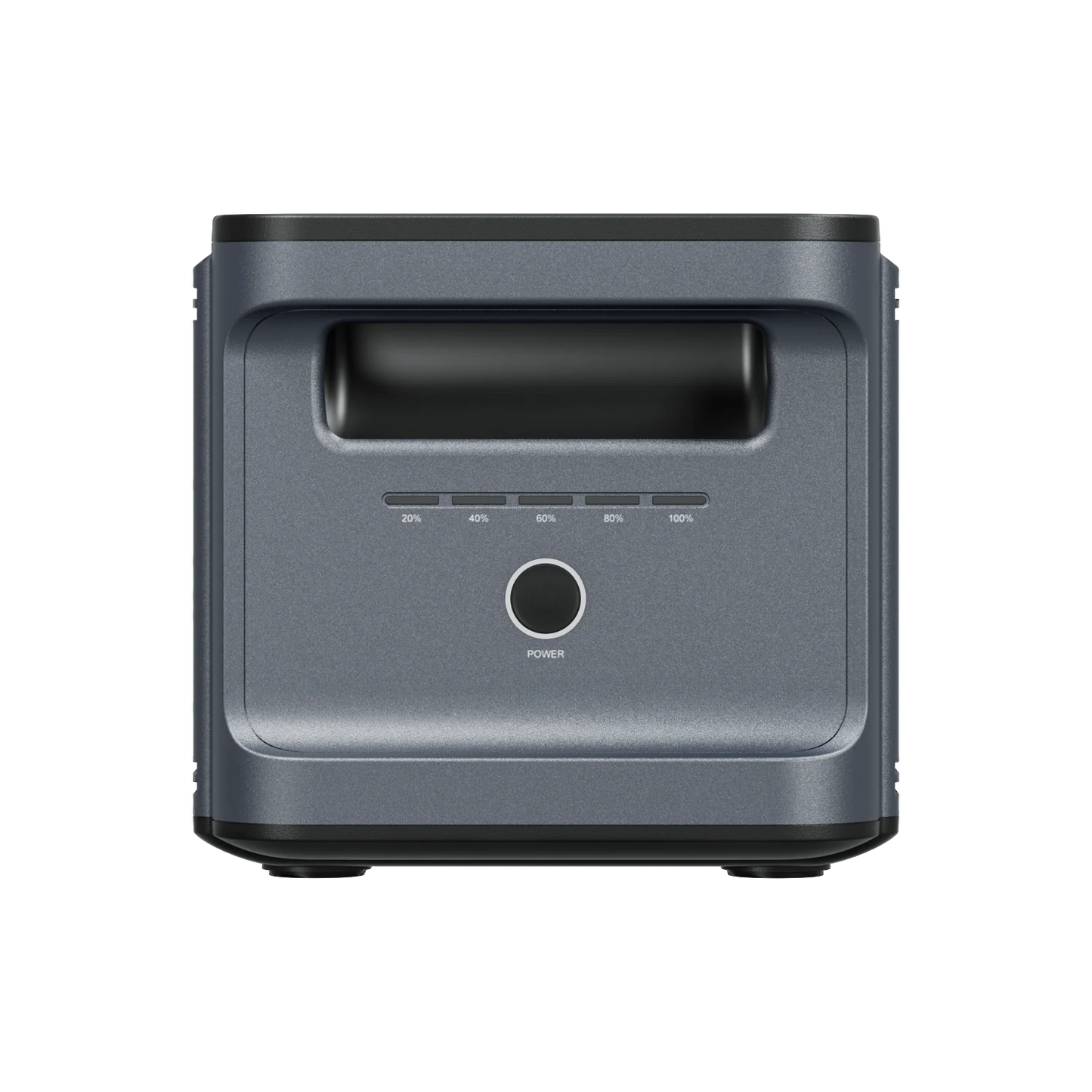 ABOK Ark2000E extra battery in a straight front view showing the handle, charge indicator, and power button.