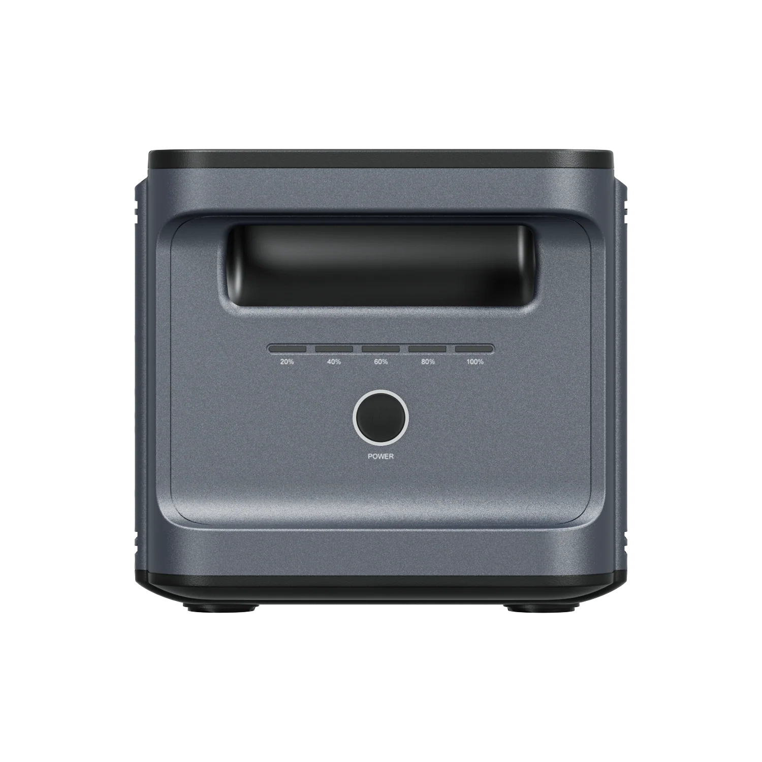 ABOK Ark2000E extra battery in a straight front view showing the handle, charge indicator, and power button.