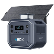 ABOK Ark2800 EU-spec portable power station with a 400W foldable solar panel.