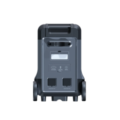 ABOK Ark3600 EU-spec rear view showing the light, charging inputs, DC output, and extra battery ports.