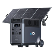 ABOK Ark3600 EU-spec portable power station with a 200W foldable solar panel.