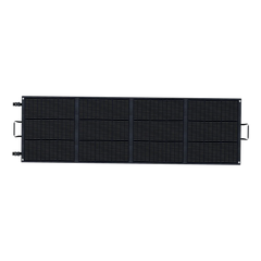 ABOK ASP200 foldable 200W solar panel shown fully unfolded in a straight front view.