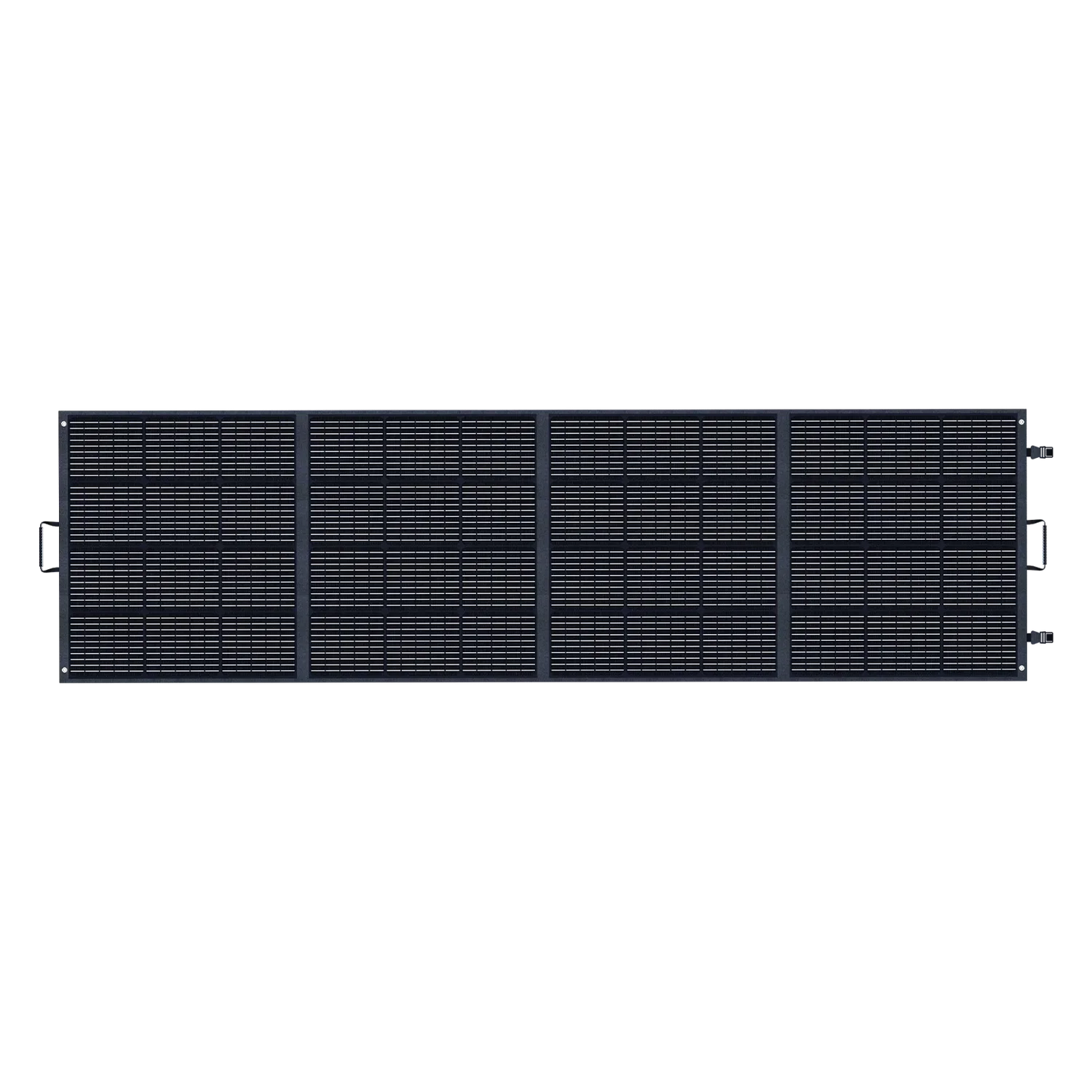 ABOK ASP400 foldable 400W solar panel shown fully unfolded in a straight front view.