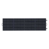 ABOK ASP400 foldable 400W solar panel shown fully unfolded in a straight front view.