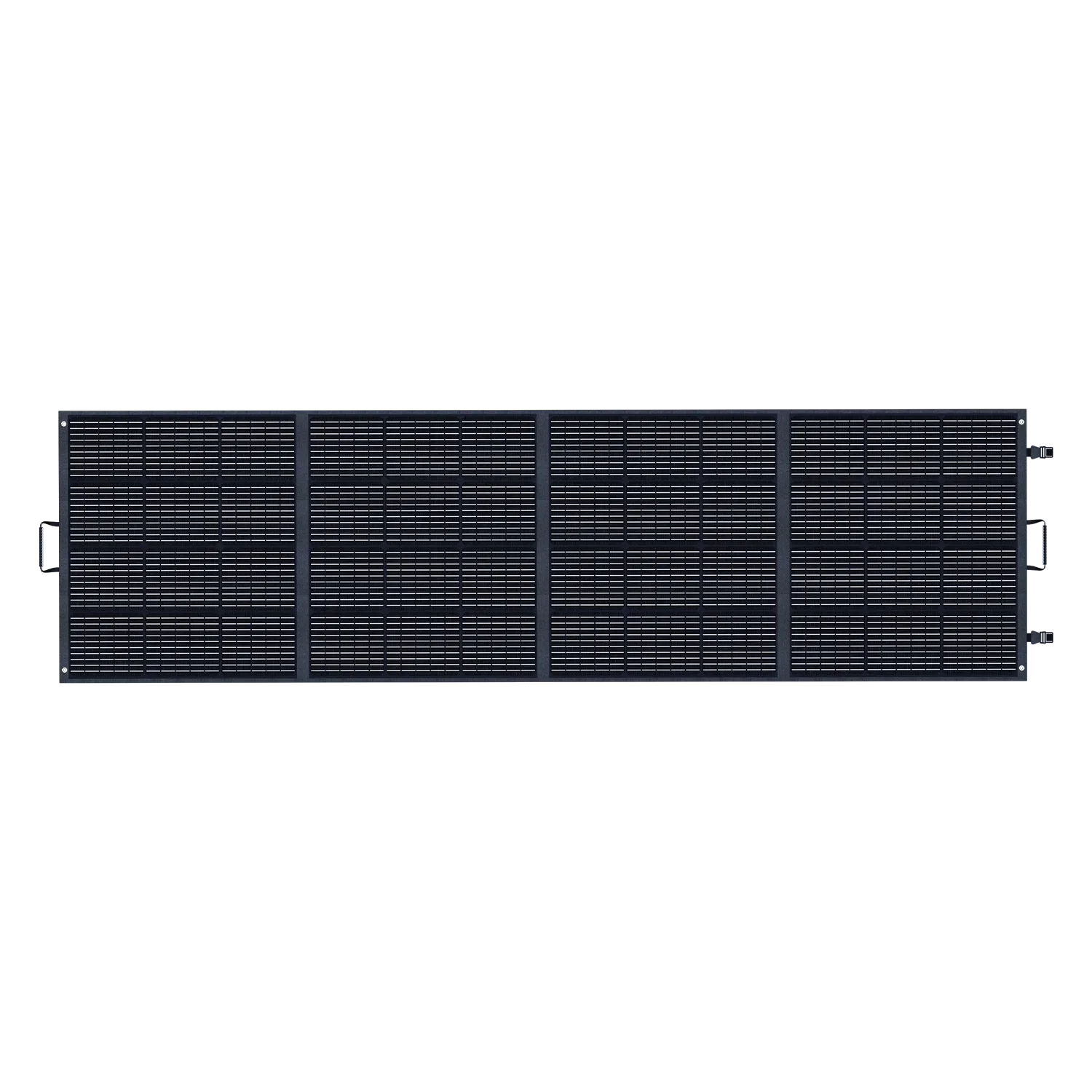 ABOK ASP400 foldable 400W solar panel shown fully unfolded in a straight front view.