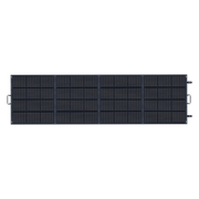 ABOK ASP400 foldable 400W solar panel shown fully unfolded in a straight front view.