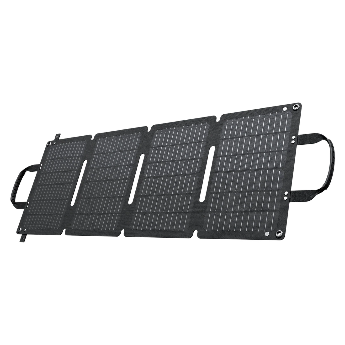 ABOK ASP45 45W portable solar panel fully unfolded in a four-panel product view.